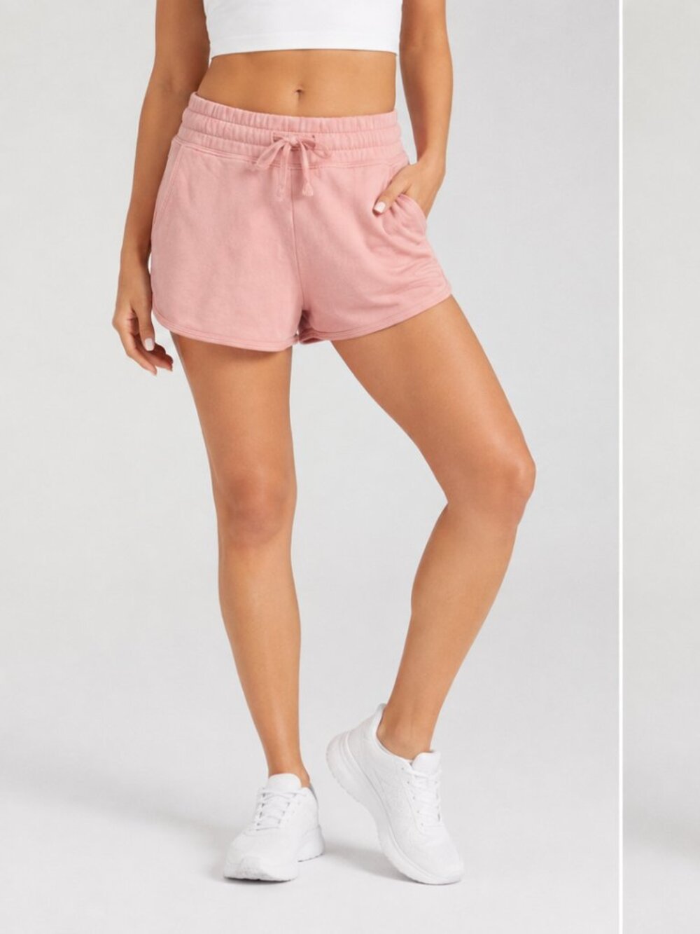 Fabletics Pink French Terry Dolphin Lounge Shorts Size Small